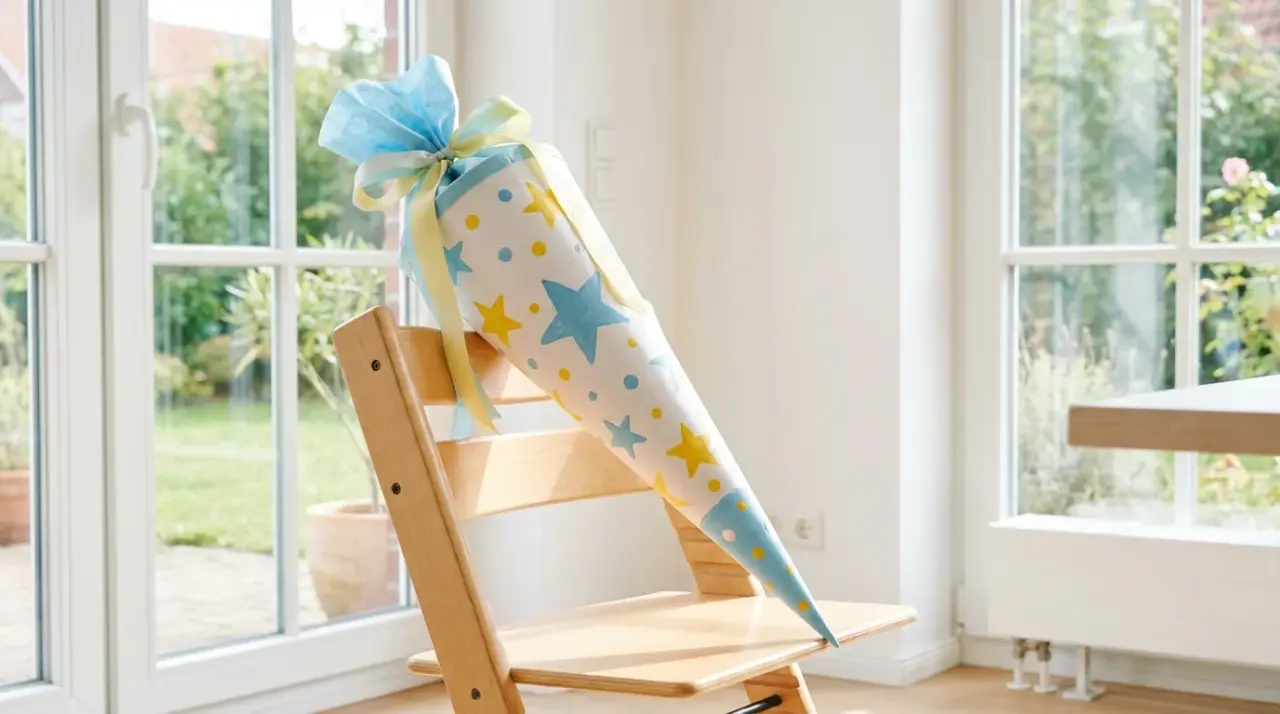 Schultüte mit Sternen zur Einschulung